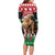 Personalized Kenya Christmas Family Matching Long Sleeve Bodycon Dress and Hawaiian Shirt Lion Santa - Heri Ya Krismasi! - Wonder Print Shop