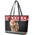 Personalized Kenya Christmas Leather Tote Bag Lion Santa - Heri Ya Krismasi! - Wonder Print Shop