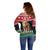 Personalized Kenya Christmas Off Shoulder Sweater Lion Santa - Heri Ya Krismasi! - Wonder Print Shop