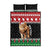 Personalized Kenya Christmas Quilt Bed Set Lion Santa - Heri Ya Krismasi! - Wonder Print Shop