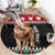 Personalized Kenya Christmas Round Carpet Lion Santa - Heri Ya Krismasi!