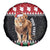 Personalized Kenya Christmas Spare Tire Cover Lion Santa - Heri Ya Krismasi! - Wonder Print Shop