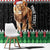 Personalized Kenya Christmas Window Curtain Lion Santa - Heri Ya Krismasi! - Wonder Print Shop