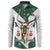 South Africa Springboks Christmas Button Sweatshirt Bokke Santa - Geseende Kersfees - Wonder Print Shop