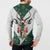 South Africa Springboks Christmas Button Sweatshirt Bokke Santa - Geseende Kersfees - Wonder Print Shop