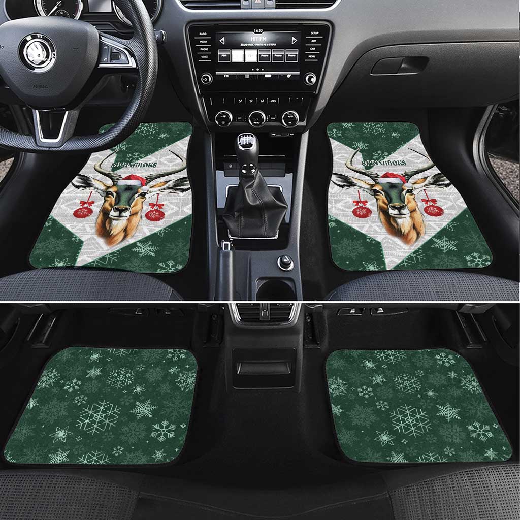 South Africa Springboks Christmas Car Mats Bokke Santa - Geseende Kersfees - Wonder Print Shop