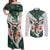 South Africa Springboks Christmas Couples Matching Off Shoulder Maxi Dress and Long Sleeve Button Shirt Bokke Santa - Geseende Kersfees - Wonder Print Shop