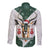 South Africa Springboks Christmas Long Sleeve Button Shirt Bokke Santa - Geseende Kersfees - Wonder Print Shop