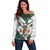 South Africa Springboks Christmas Off Shoulder Sweater Bokke Santa - Geseende Kersfees - Wonder Print Shop