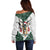 South Africa Springboks Christmas Off Shoulder Sweater Bokke Santa - Geseende Kersfees - Wonder Print Shop