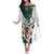 South Africa Springboks Christmas Off The Shoulder Long Sleeve Dress Bokke Santa - Geseende Kersfees - Wonder Print Shop