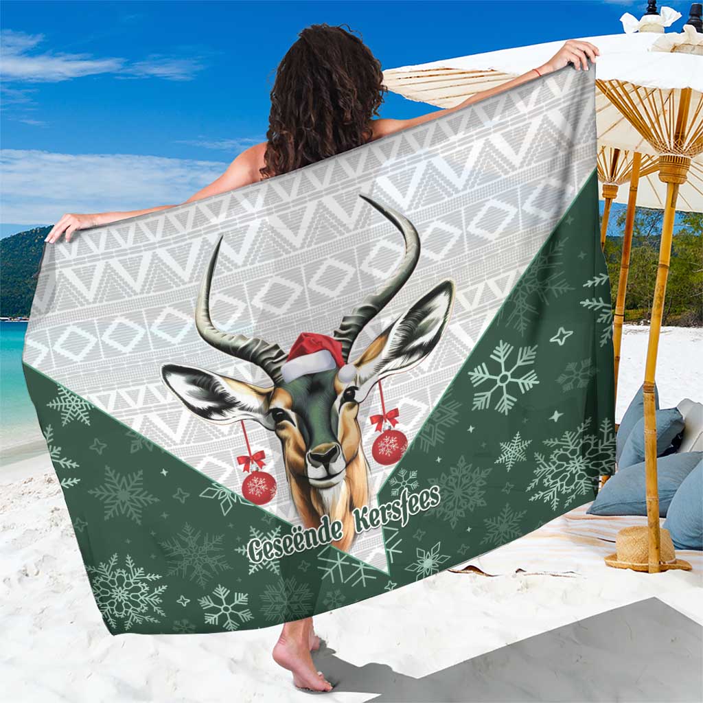 South Africa Springboks Christmas Sarong Bokke Santa - Geseende Kersfees