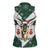 South Africa Springboks Christmas Women Sleeveless Polo Shirt Bokke Santa - Geseende Kersfees