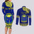 Personalised Fiji Natabua High School Couples Matching Long Sleeve Bodycon Dress and Long Sleeve Button Shirt Fijian Tapa Pattern - Wonder Print Shop