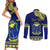 Personalised Fiji Natabua High School Couples Matching Short Sleeve Bodycon Dress and Long Sleeve Button Shirt Fijian Tapa Pattern - Wonder Print Shop