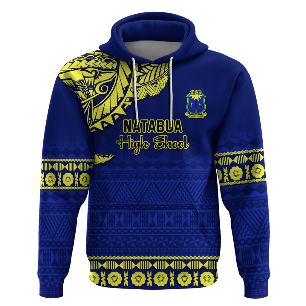 Personalised Fiji Natabua High School Hoodie Fijian Tapa Pattern - Wonder Print Shop