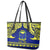 Personalised Fiji Natabua High School Leather Tote Bag Fijian Tapa Pattern - Wonder Print Shop