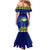 Personalised Fiji Natabua High School Mermaid Dress Fijian Tapa Pattern - Wonder Print Shop