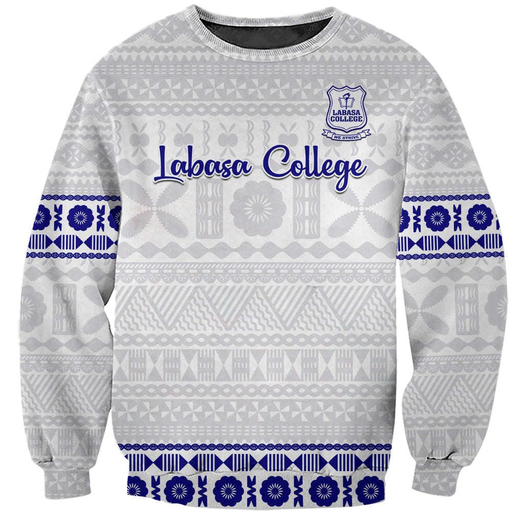 Personalised Fiji Labasa College Sweatshirt Fijian Tapa Pattern - Wonder Print Shop