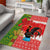 Portugal Christmas Area Rug Barcelos Rooster Mix Azulejo Pattern - Feliz Natal - Wonder Print Shop