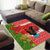 Portugal Christmas Area Rug Barcelos Rooster Mix Azulejo Pattern - Feliz Natal - Wonder Print Shop