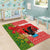 Portugal Christmas Area Rug Barcelos Rooster Mix Azulejo Pattern - Feliz Natal - Wonder Print Shop