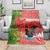 Portugal Christmas Blanket Barcelos Rooster Mix Azulejo Pattern - Feliz Natal