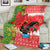 Portugal Christmas Blanket Barcelos Rooster Mix Azulejo Pattern - Feliz Natal