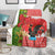 Portugal Christmas Blanket Barcelos Rooster Mix Azulejo Pattern - Feliz Natal