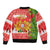 Portugal Christmas Bomber Jacket Barcelos Rooster Mix Azulejo Pattern - Feliz Natal - Wonder Print Shop