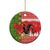 Portugal Christmas Ceramic Ornament Barcelos Rooster Mix Azulejo Pattern - Feliz Natal - Wonder Print Shop