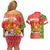 Portugal Christmas Couples Matching Off Shoulder Short Dress and Hawaiian Shirt Barcelos Rooster Mix Azulejo Pattern - Feliz Natal - Wonder Print Shop