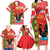 Portugal Christmas Family Matching Long Sleeve Bodycon Dress and Hawaiian Shirt Barcelos Rooster Mix Azulejo Pattern - Feliz Natal - Wonder Print Shop