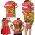 Portugal Christmas Family Matching Long Sleeve Bodycon Dress and Hawaiian Shirt Barcelos Rooster Mix Azulejo Pattern - Feliz Natal - Wonder Print Shop