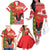 Portugal Christmas Family Matching Off The Shoulder Long Sleeve Dress and Hawaiian Shirt Barcelos Rooster Mix Azulejo Pattern - Feliz Natal - Wonder Print Shop