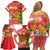 Portugal Christmas Family Matching Off Shoulder Short Dress and Hawaiian Shirt Barcelos Rooster Mix Azulejo Pattern - Feliz Natal - Wonder Print Shop