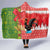 Portugal Christmas Hooded Blanket Barcelos Rooster Mix Azulejo Pattern - Feliz Natal