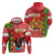 Portugal Christmas Hoodie Barcelos Rooster Mix Azulejo Pattern - Feliz Natal - Wonder Print Shop