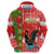 Portugal Christmas Hoodie Barcelos Rooster Mix Azulejo Pattern - Feliz Natal - Wonder Print Shop