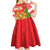 Portugal Christmas Kid Short Sleeve Dress Barcelos Rooster Mix Azulejo Pattern - Feliz Natal - Wonder Print Shop