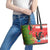 Portugal Christmas Leather Tote Bag Barcelos Rooster Mix Azulejo Pattern - Feliz Natal - Wonder Print Shop