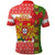 Portugal Christmas Polo Shirt Barcelos Rooster Mix Azulejo Pattern - Feliz Natal