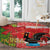 Portugal Christmas Round Carpet Barcelos Rooster Mix Azulejo Pattern - Feliz Natal