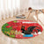 Portugal Christmas Round Carpet Barcelos Rooster Mix Azulejo Pattern - Feliz Natal