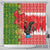 Portugal Christmas Shower Curtain Barcelos Rooster Mix Azulejo Pattern - Feliz Natal