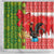 Portugal Christmas Shower Curtain Barcelos Rooster Mix Azulejo Pattern - Feliz Natal