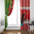 Portugal Christmas Window Curtain Barcelos Rooster Mix Azulejo Pattern - Feliz Natal - Wonder Print Shop