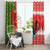 Portugal Christmas Window Curtain Barcelos Rooster Mix Azulejo Pattern - Feliz Natal - Wonder Print Shop