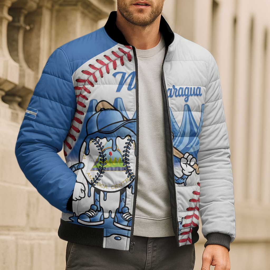 Nicaragua 2026 Baseball Personalized Bomber Puffer Jacket Go Champions Drip Style