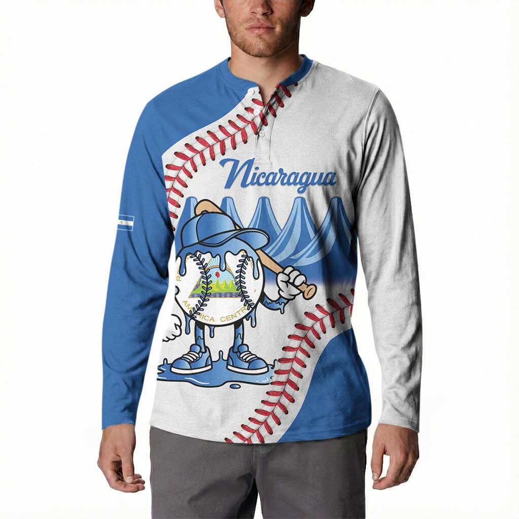 Nicaragua 2026 Baseball Personalized Button Sweatshirt Go Champions Drip Style